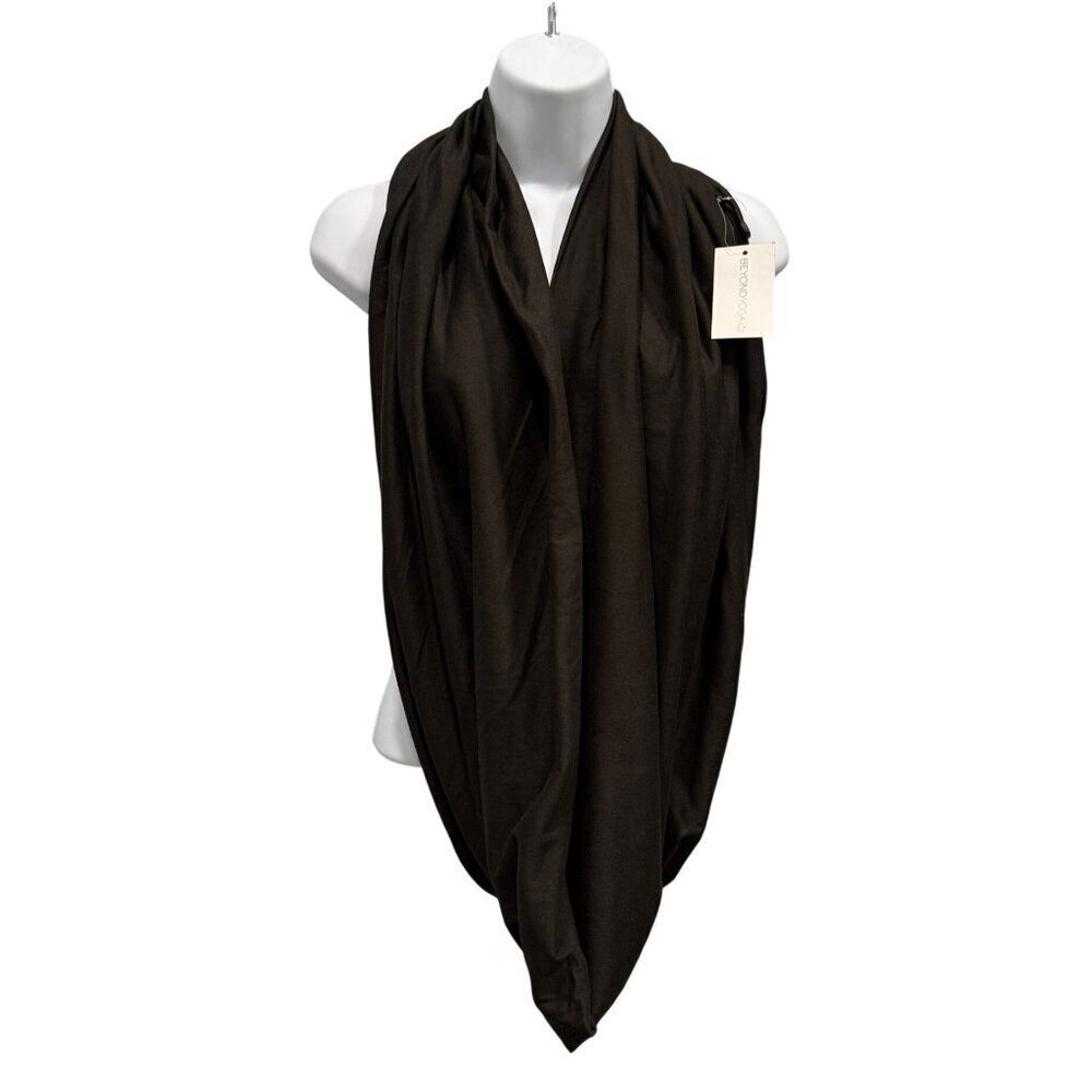 Beyond Yoga Hidden Pocket Infinity Scarf Black Travel Athleisure Activewear NWT‎